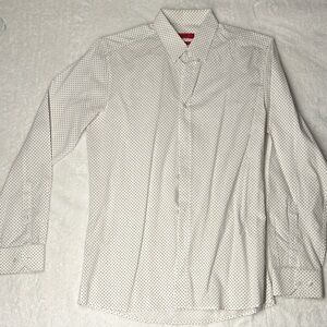 HUGO White Dress Shirt with Black Dots